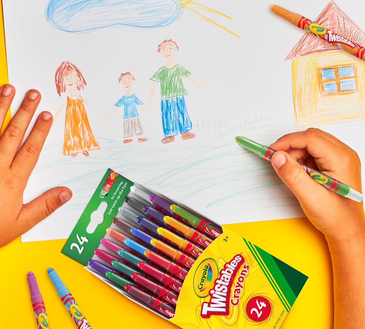 Crayola Mini Twistable Crayons, 24 Count | The fun twistable barrels are designed to keep kids coloring without interruption |Great for kids ages 3 and up. - Marah Kids