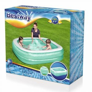 BESTWAY Pool Blue Rectangular 201X150X51 - Marah Kids