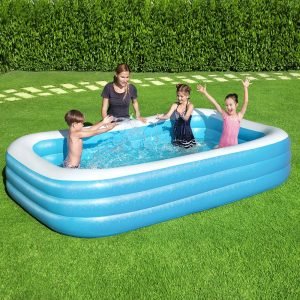 BESTWAY Pool Rectanglar Blue 305X183X56Cm - Marah Kids