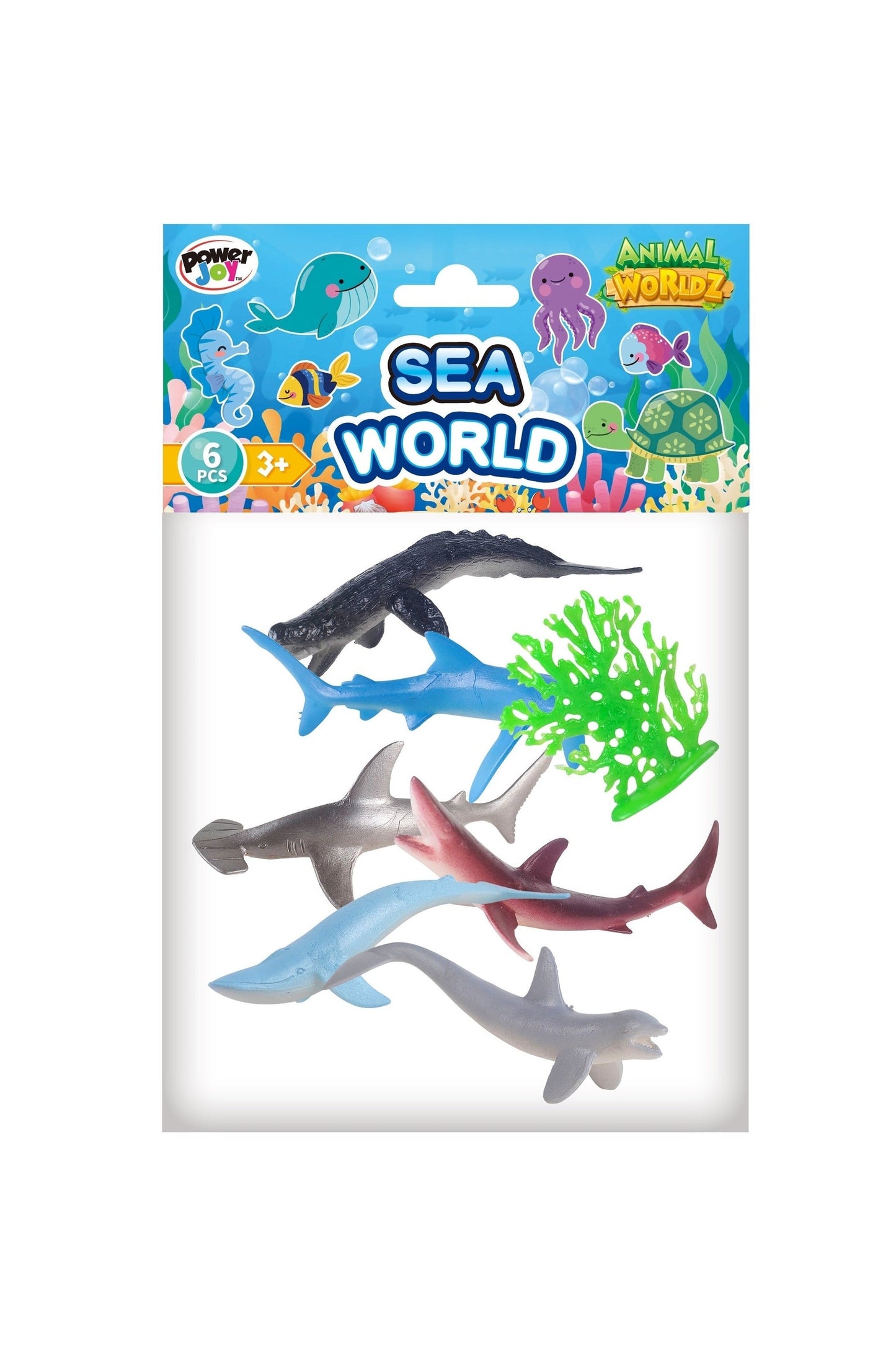 Power Joy Animal Worldz Sea World 4inches 6pieces