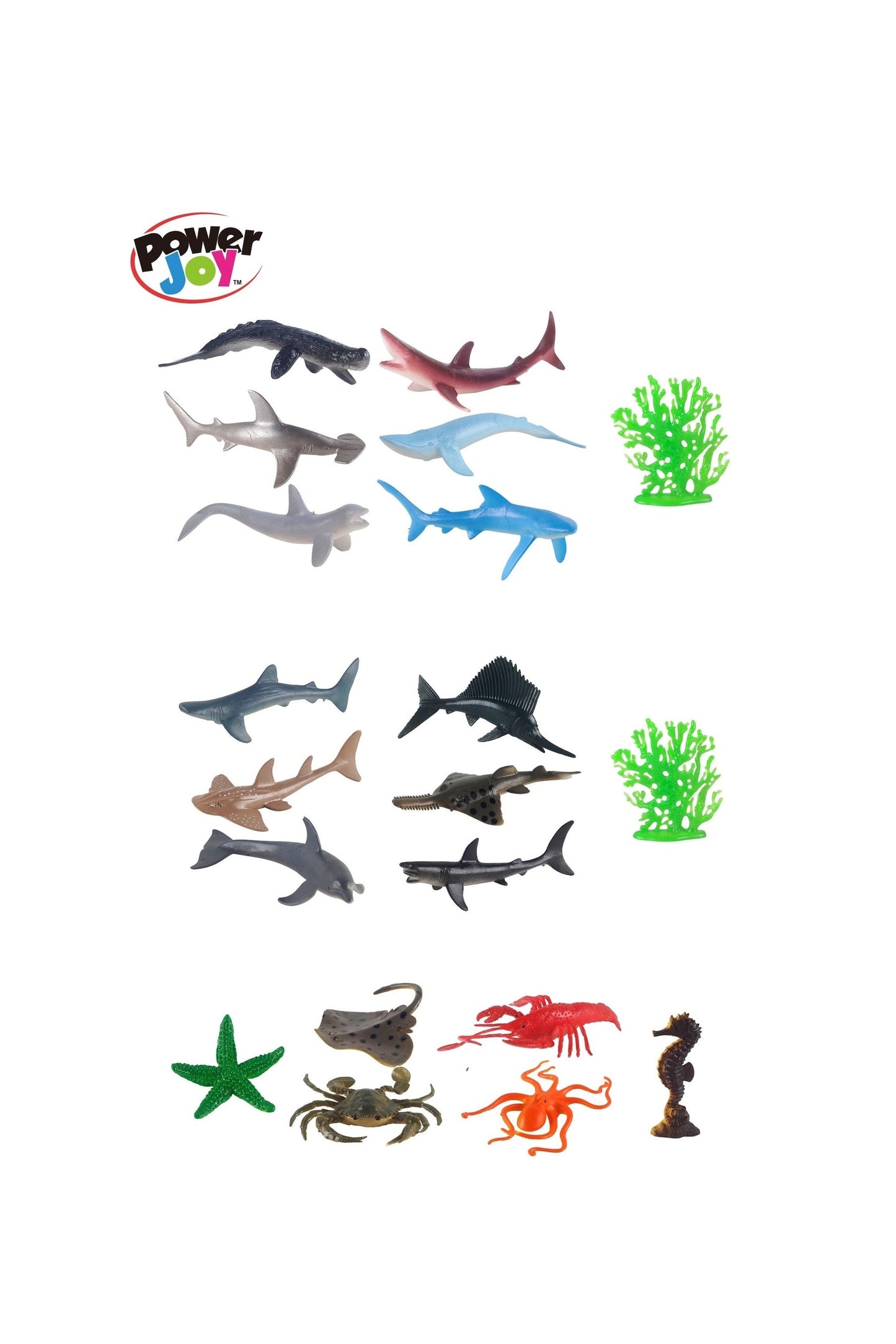Power Joy Animal Worldz Sea World 4inches 6pieces