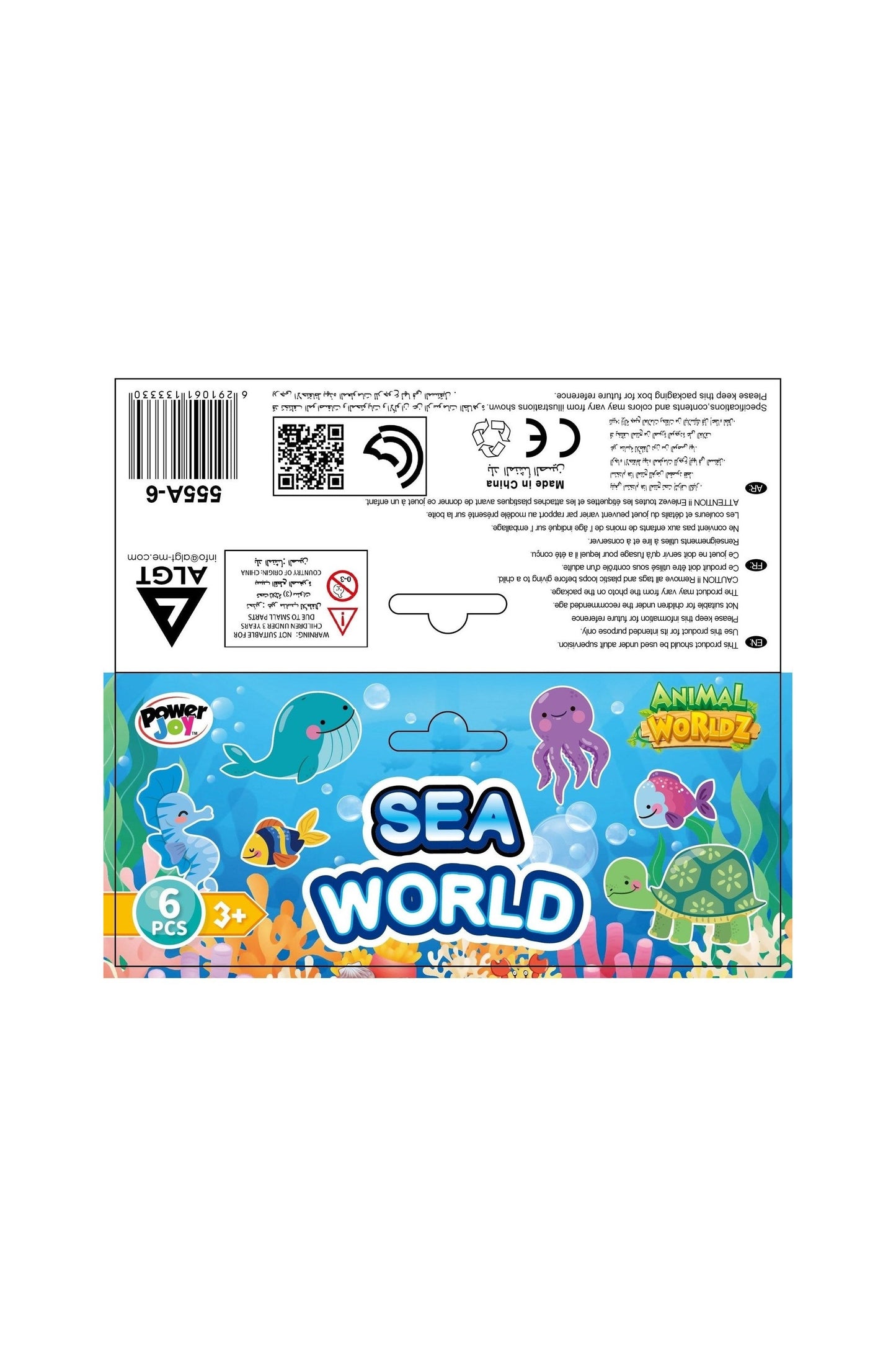 Power Joy Animal Worldz Sea World 4inches 6pieces