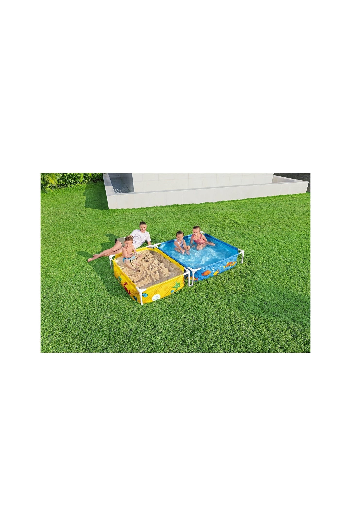 حوض سباحة بإطار وحفرة رملية من Bestway مقاس 213×122×305 سم