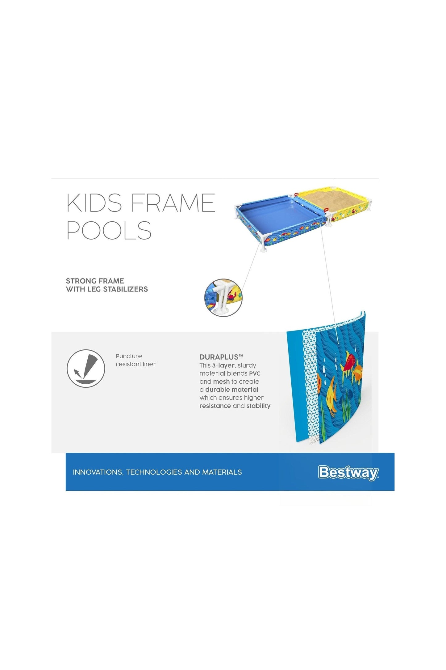 حوض سباحة بإطار وحفرة رملية من Bestway مقاس 213×122×305 سم