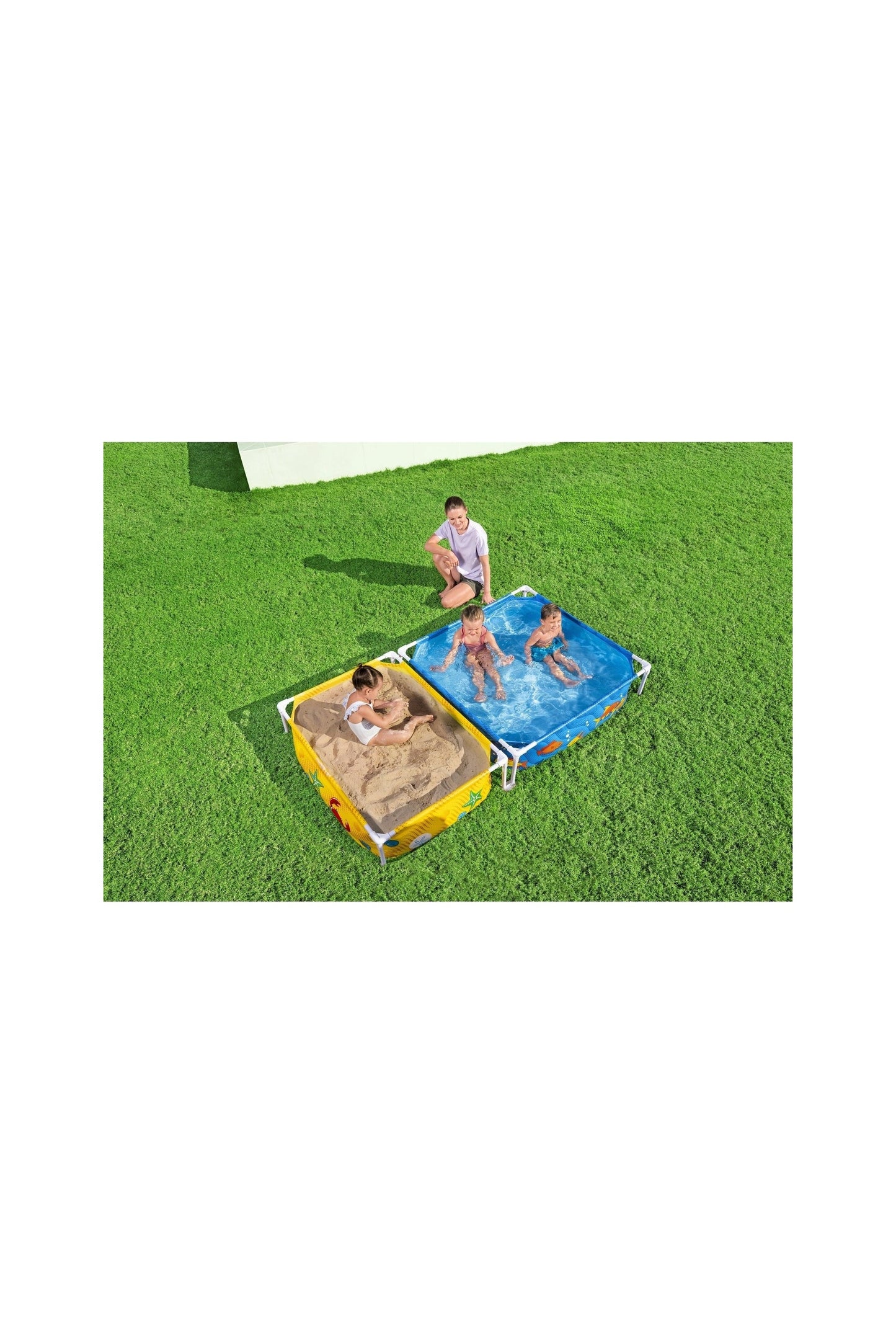 حوض سباحة بإطار وحفرة رملية من Bestway مقاس 213×122×305 سم