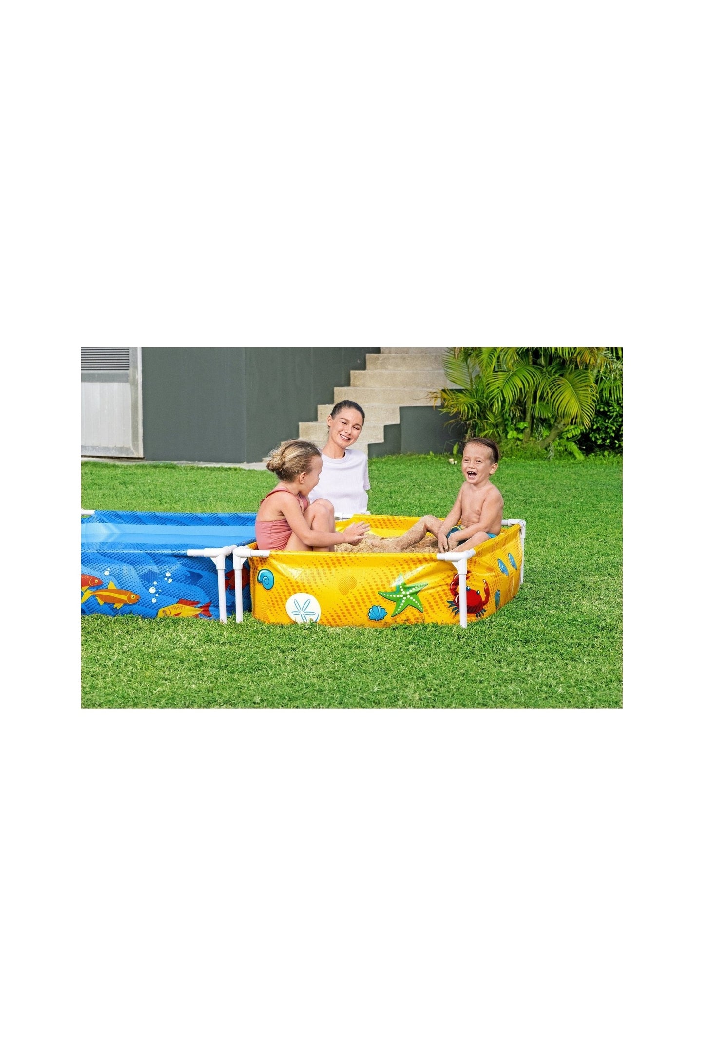 حوض سباحة بإطار وحفرة رملية من Bestway مقاس 213×122×305 سم