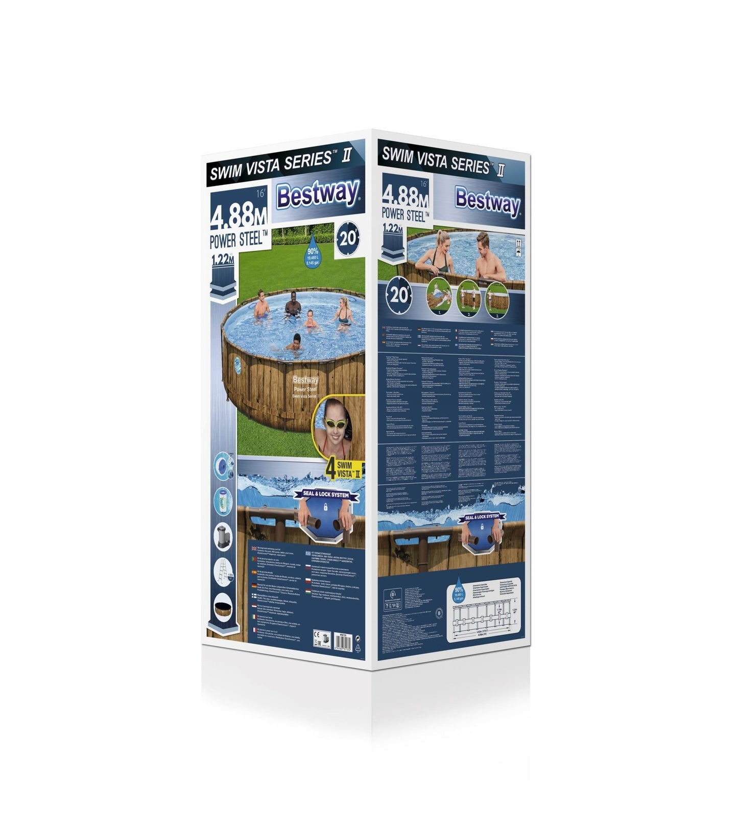 Bestway Poolset Powersteel Vista 488 X 122 cm - Marah Kids
