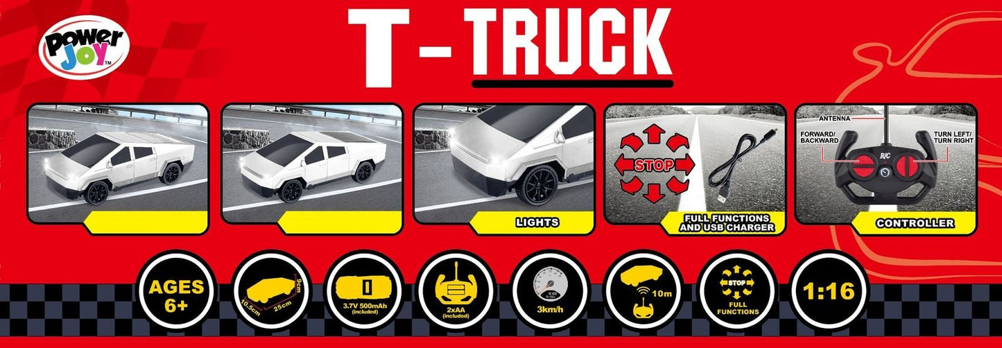 Power Joy RC T - Truck 2.7G With Lights 1/16 - Marah Kids
