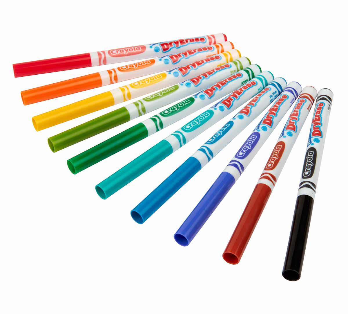 Crayola 10 Ct Slim Dry - Erase Markers, Washable - Marah Kids