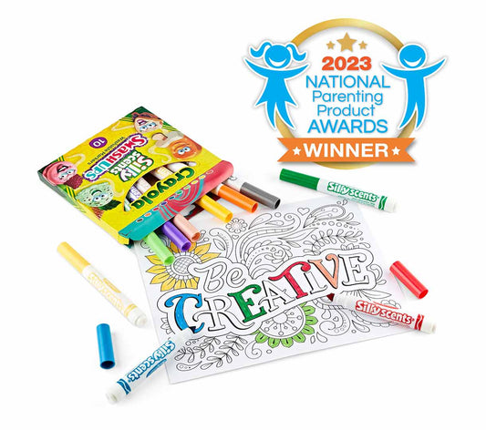 Crayola 10 Ct Silly Scents Smash Ups, Broad Line Washable Markers - Marah Kids