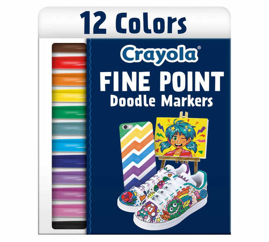 Crayola 12 Ct Fine Point Doodle Markers - Marah Kids