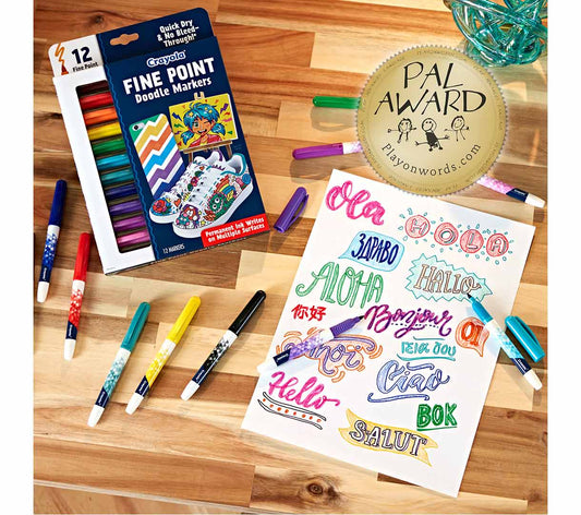 Crayola 12 Ct Fine Point Doodle Markers - Marah Kids