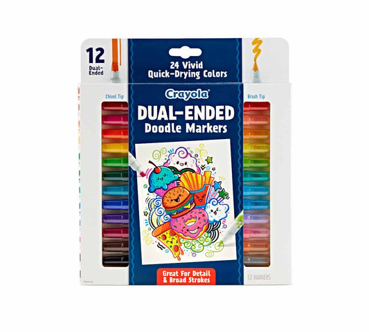 Crayola 12 Ct Dual - Ended Doodle Markers - Marah Kids