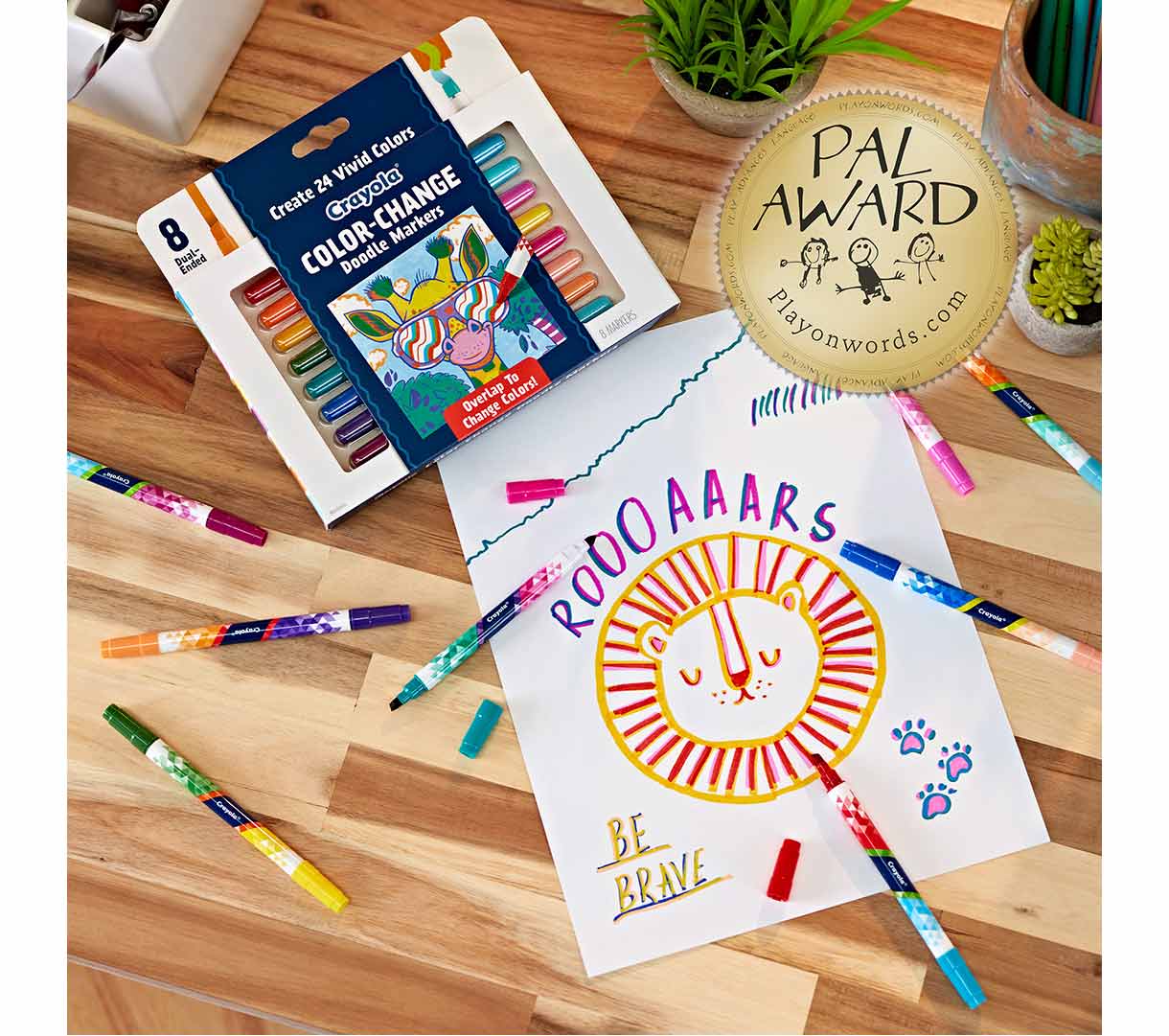 Crayola 8 Ct Color Change Doodle Markers - Marah Kids