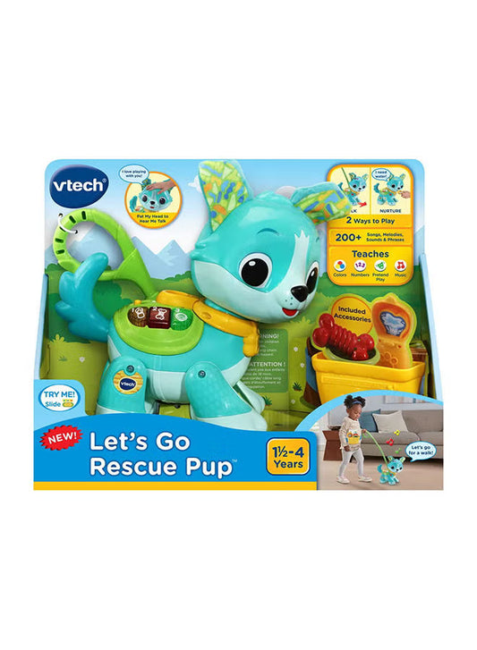 VTech - Let’s Go, Rescue Pup | Pet Dog, Interactive & Developmental Toy with Sounds and Music | For Boys & Girls, Suitable for Ages 1.5 Years+