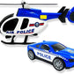 D - Power Helicopter & Sports Car 1:14 Scale Firemen Playset – Blue | Elevate the excitement with this 1:14 scale Firemen Playset | Requires Batteries: 3x LR44 batteries included | Ideal gifts ages 3+ - Marah Kids