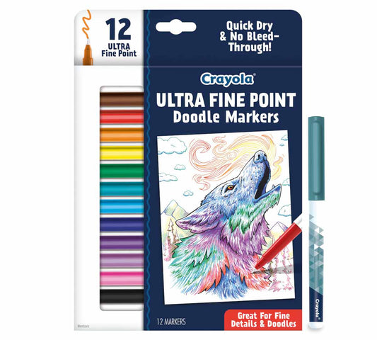Crayola 12 Ct Ultra - Fine Point Doodle Markers - Marah Kids