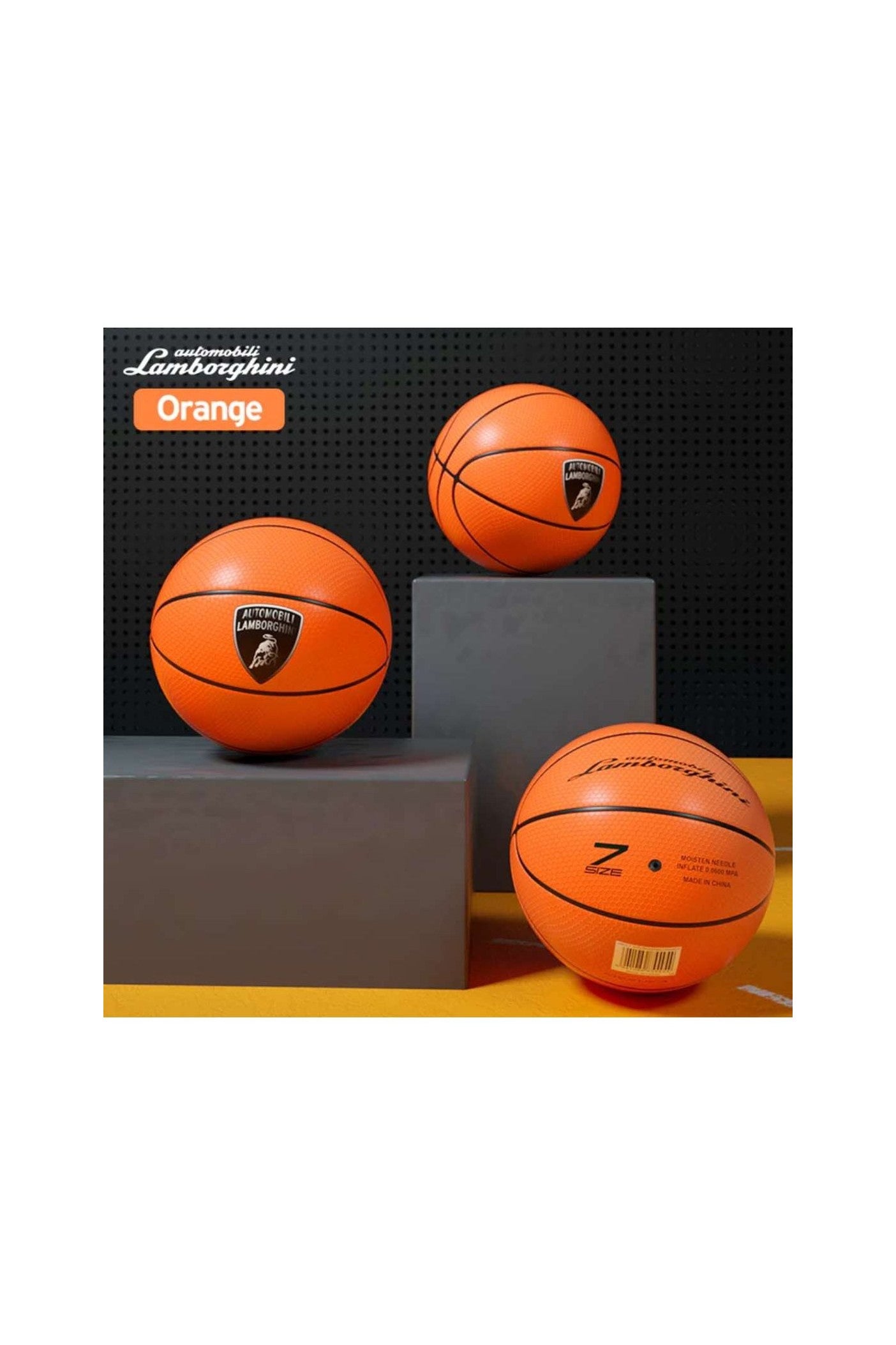 Lamborghini - 7 - Pu Basketball - Orange - Marah Kids