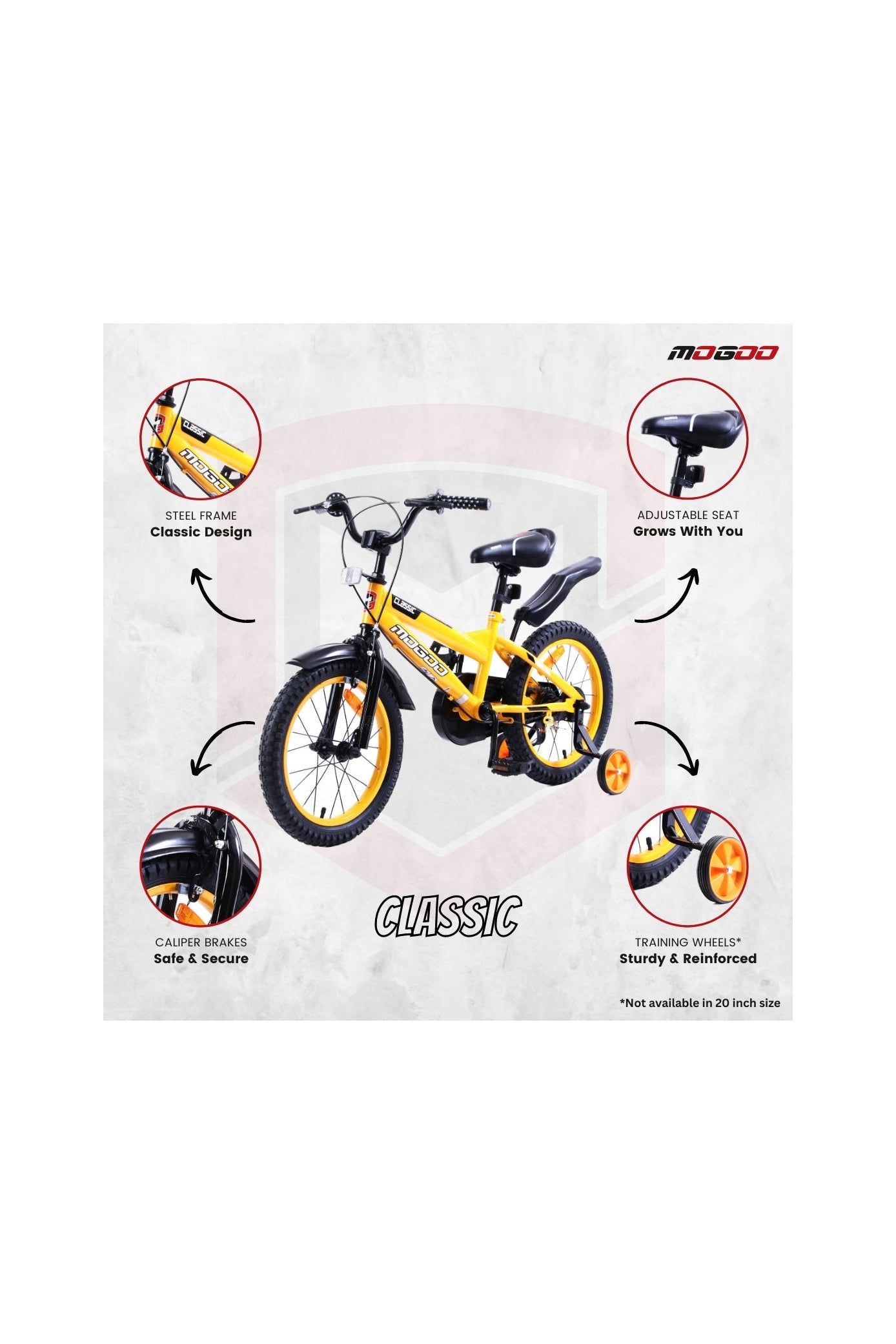 Classic 20" Kids Bicycle - Yellow