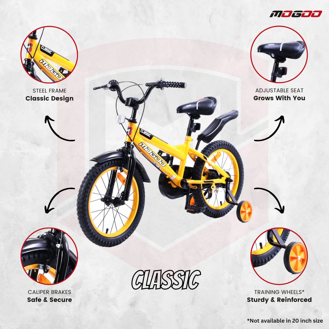 Classic 12" Kids Bicycle - Yellow