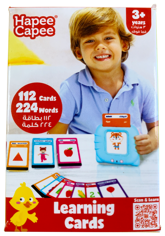 Hapee Capee Flash Learning Cards English Arabic Battery Operated