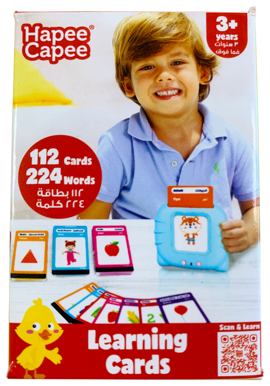 Hapee Capee Flash Learning Cards English Arabic Battery Operated
