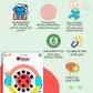 Spin & Chew Teether Rattle - BPA - Free, Colorful Sensory Toy for Babies 0+ Months - Marah Kids