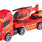 D - POWER Teamsterz Fire Transporter Play Vehicle Set with Helicopter & Car | Easy to carry and transport | Suitable for children aged 3 years and above - Marah Kids