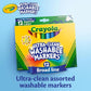 Crayola 10 Count Ultra-Clean Washable Classic, Broad Line Markers