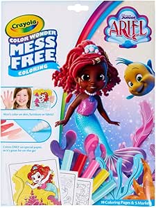 Crayola Color Wonder Ariel Mess-Free Coloring Set – Disney Junior, Travel Activity For Toddlers, Ages 3+