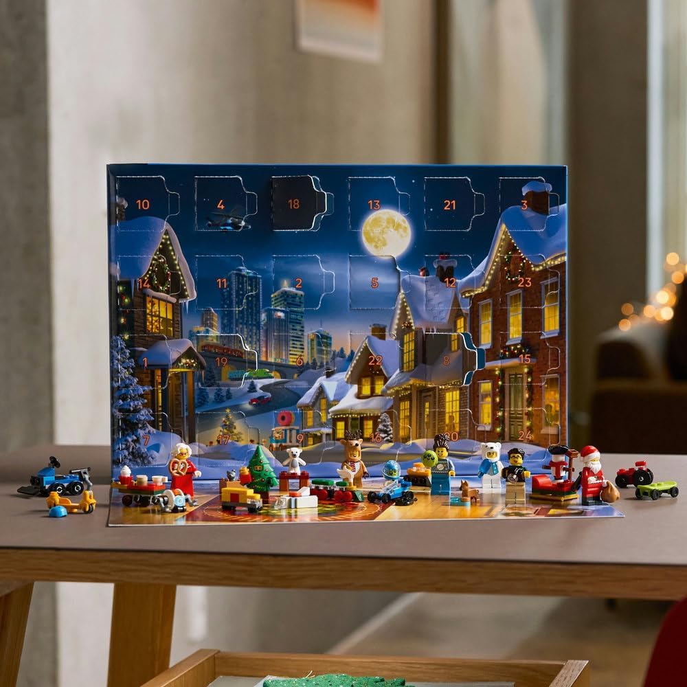 LEGO City Advent Calendar Car & Tractor plus 7 Minifigures 60475