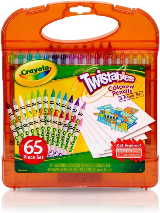 Crayola Twistables® Colored Pencils & Paper, 65 Piece Set - Marah Kids