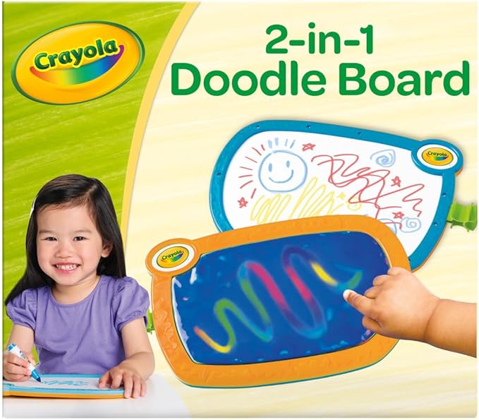 Crayola 2-In-1 Doodle Board, Toddler Drawing Board, Kids Drawing Tablet, Travel Activity, Toddler Toy, Gift For Toddler, 3+