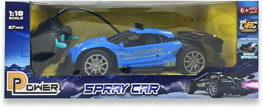 D - Power 1:18 R/C 4WD 27Mhz Spray Runner Car – Blue | Full Function Rechargeable RC Drift Vehicle | Ages 6 + - Marah Kids