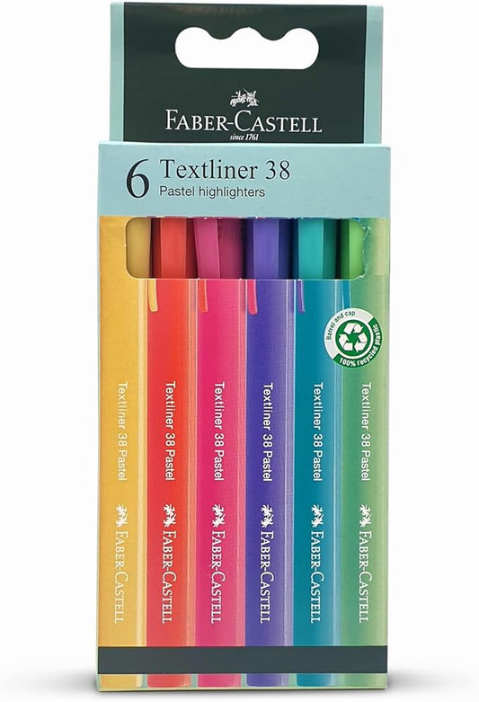 FABER - CASTELL PASTEL SLIM HIGHLIGHTER 6 COLOUR - Marah Kids