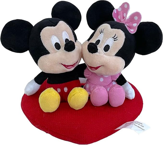 DISNEY PLUSH MICKEY&MINNIE HEART CUSHION - Marah Kids