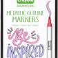 Crayola Signature Metallic Outline Paint Markers, 6 Count - Marah Kids