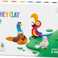 HEY CLAY - DIY Birds: Pheasant, Ara Parrot, Dove Plastic Creative Modelling Air - Dry Clay For Kids 6 Cans - Marah Kids
