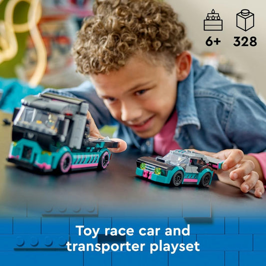 LEGO City Race Car and Car Carrier Truck Toy 60406