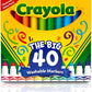 Crayola 40 ct. Ultra - Clean Washable Assorted, Broad Line - Marah Kids