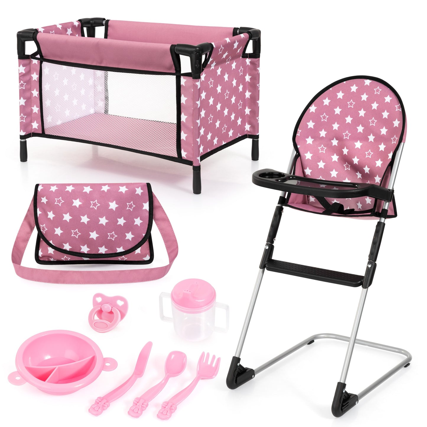 Bayer - Dolls Travel Bed With Accessories Set Fits 42Cm - Marah Kids
