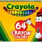 Crayola - 64 ct. Crayons - Non - Peggable - Marah Kids