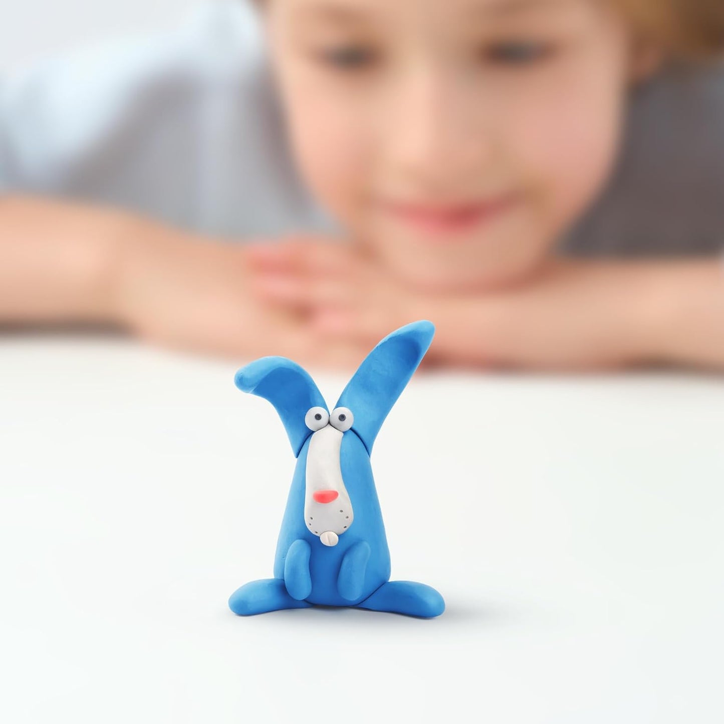 HEY CLAY – DIY Rabbit Plastic Creative Modelling Air - Dry Clay For Kids 3 Cans - Marah Kids