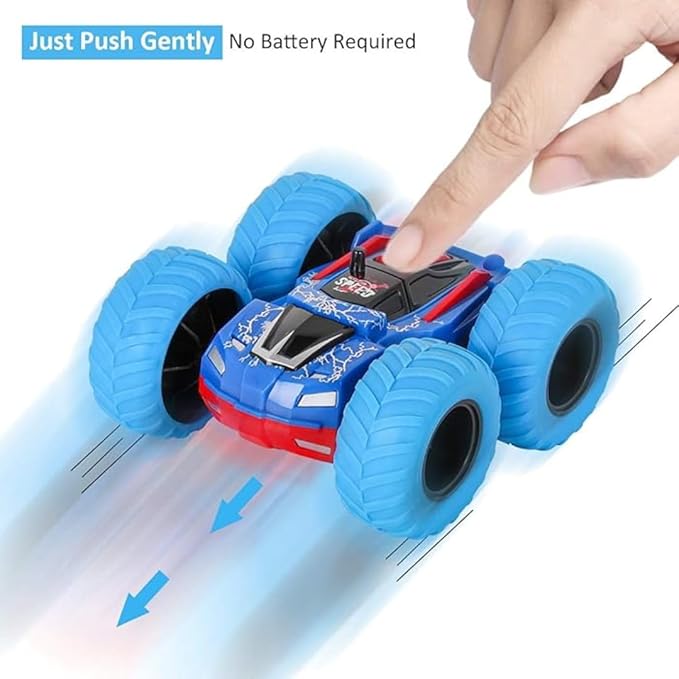 D - Power - Double - Sided Friction - Powered Monster Truck | Durable ABS, No Batteries Required – Green | Age 3+ - Marah Kids