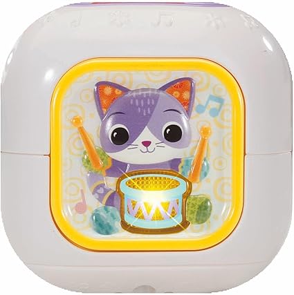 Vtech Baby Sensory Sounds Musical Cube – Interactive Baby Toy with Nursery Rhymes, Classical Tunes & Textured Manipulatives | Teaches Animals & Instruments | For Ages 3–18 Months+ - Marah Kids