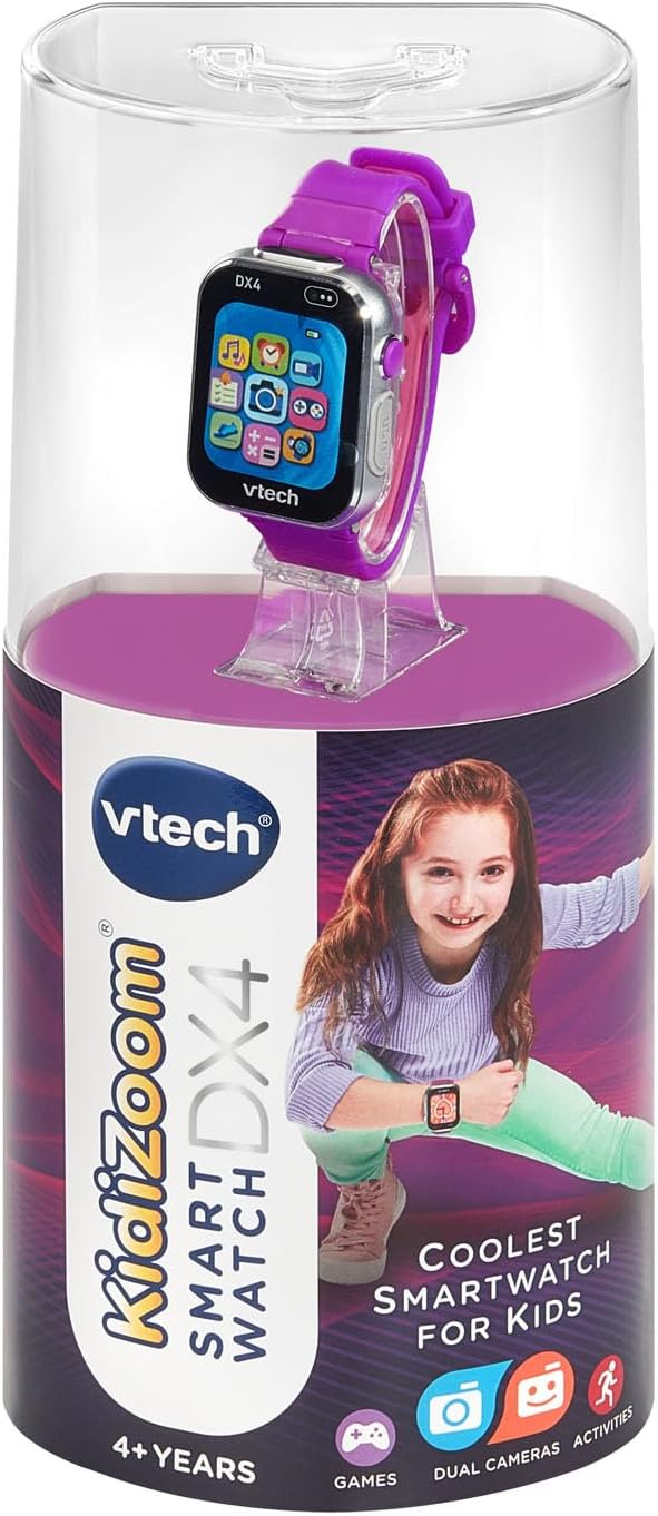 VTech Kidizoom Smartwatch DX4 Purple | Camera, Games & Voice 3+