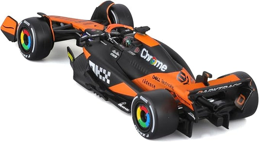 Bburago 1:43 Formula (with helmet & plastic stand) - McLaren Team MCL38 (Miami GP) (2024)