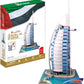 CUBIC FUN 3D PUZZLE BURJ AL ARAB 101PC UAE - Marah Kids