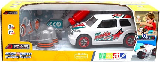 D - Power DIY Smart Wheels Race Car for Kids | Car Building Toy Kit | With Tools, Guideposts | Scale 1:32 - Marah Kids