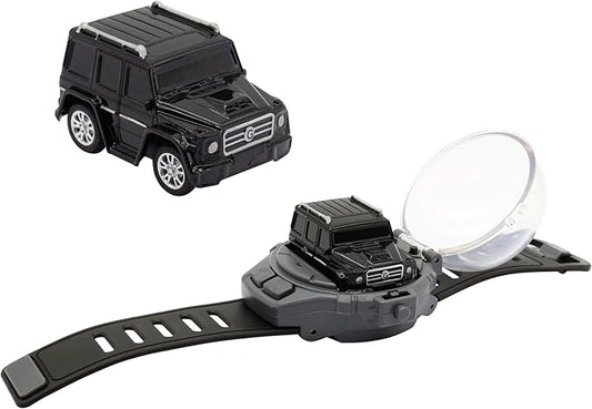 D - power - 1:64 Scale Watch Remote Control Car (Black)– 2.4GHz Mini RC Car with Wearable Controller | Compact Racing Toy for Kids Ages 3+ - Marah Kids